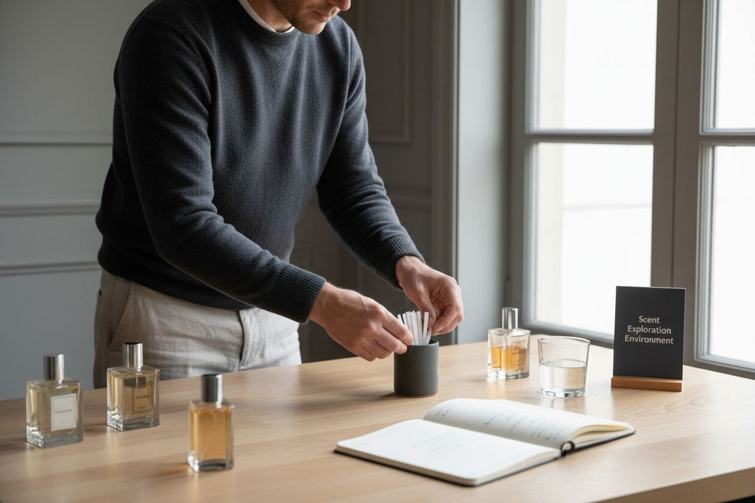 fragrance note testing workspace