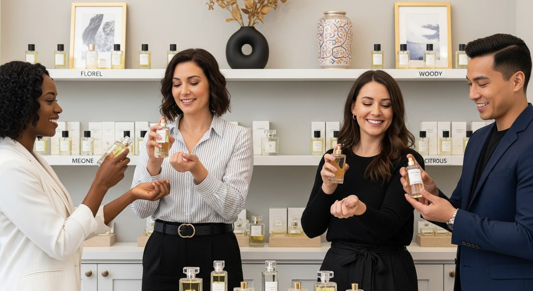 elegant fragrances, perfume boutique, scent sampling