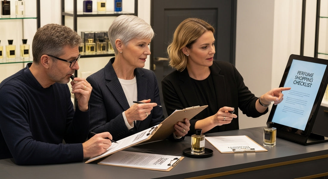 perfume shopping checklist store