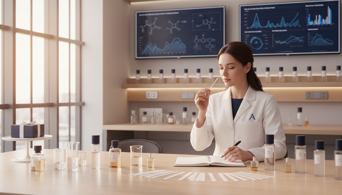 perfume laboratory process